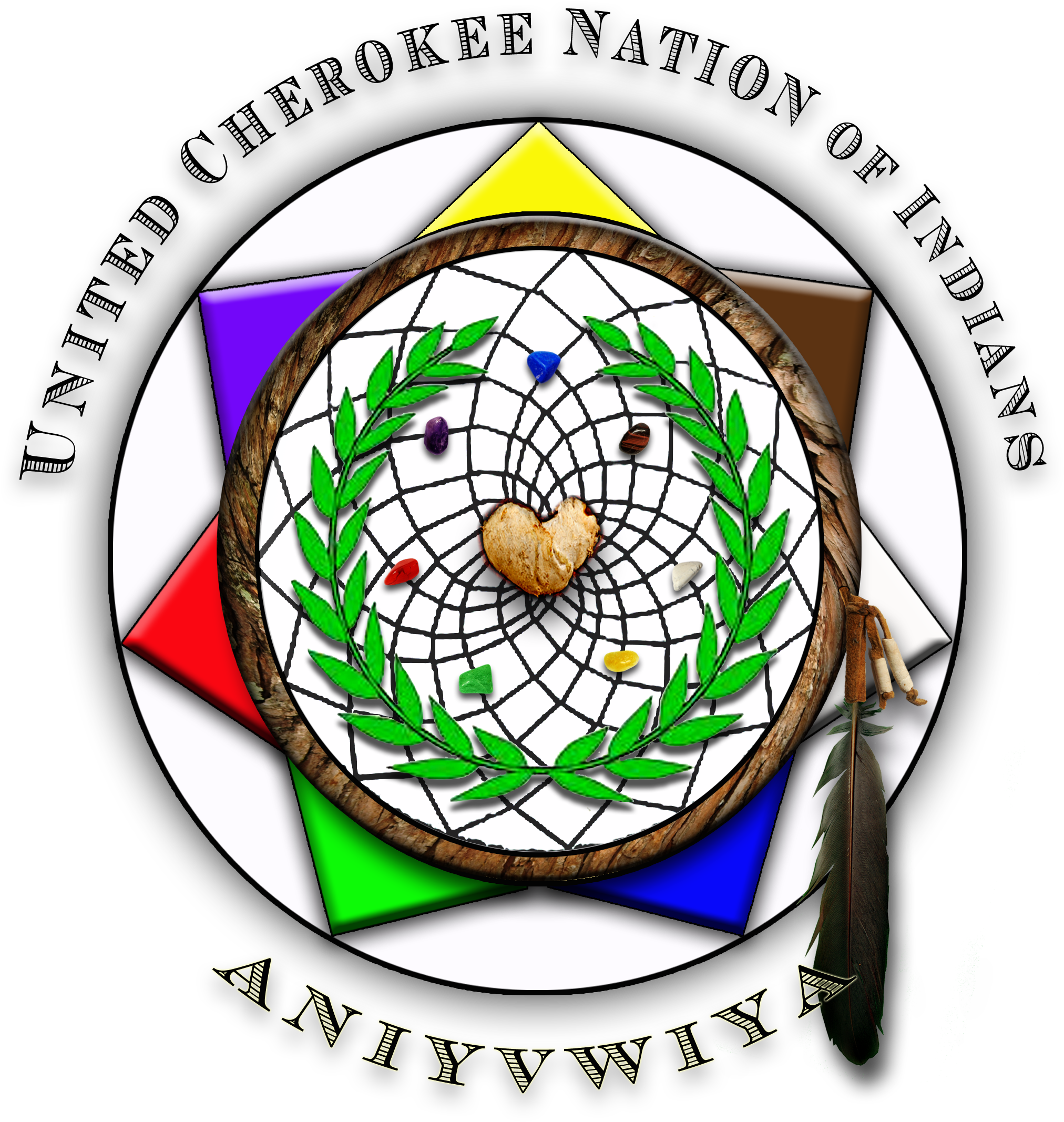 Cherokee Nation Logo Copy - Cherokee Indians Colors (2256x2256)