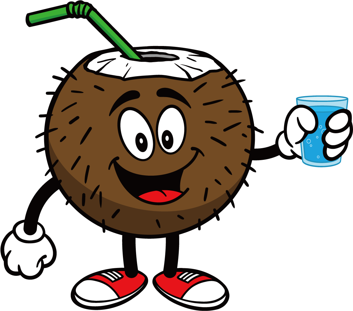 Drinking Water Cartoon - Funny Animals To Draw (1276x1276)