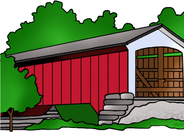 Covered Clipart Covered Bridge - Covered Bridge Clip Art Free (640x480)