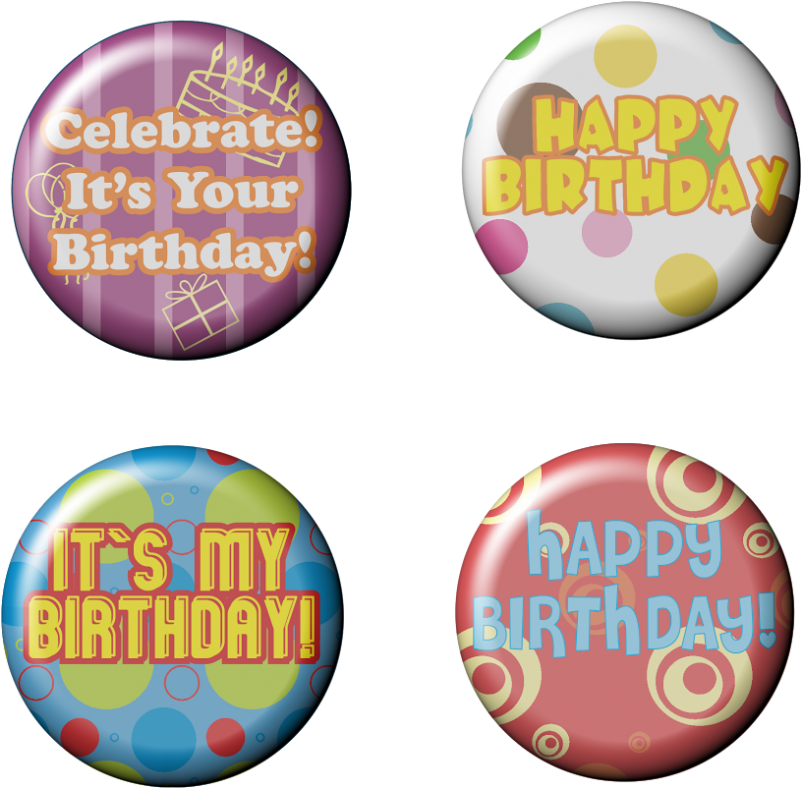 800 X 800 4 - Happy Birthday Button (800x800)