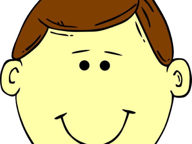 Short Hair Clipart Brown Hair Man - Kopf Clipart Schwarz Weiß (640x480)