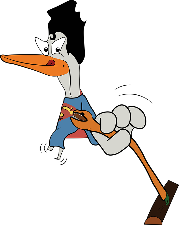 Cartoon Duck Worm Superman Hero Animation Super - Cartoon (572x720)