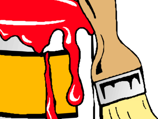 Brush Clipart Oil Paint - Clipart Paint Brush And Paints (640x480)