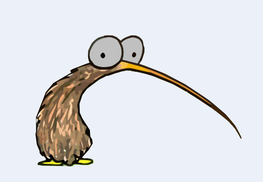 Derpy Kiwi Bird Clipart Flightless Bird Little Spotted - Funny Kiwi Bird Clipart (898x621)