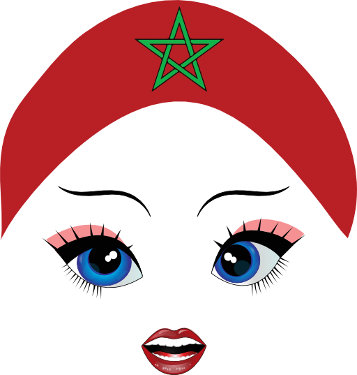 Pretty Moroccan Girl Smiley Emoticon Clipart - Pretty Moroccan Girl Smiley Emoticon Clipart (512x537)