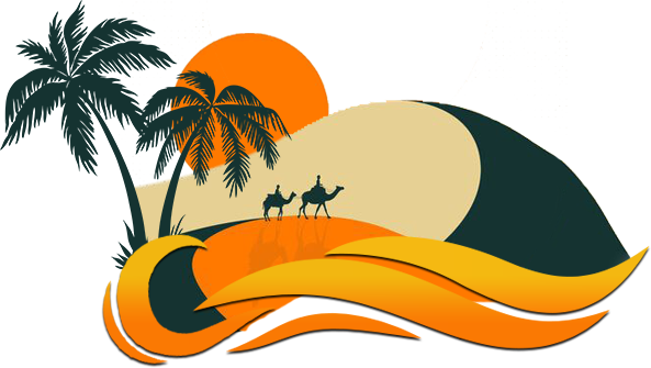 Morocco Colourful Tours - Coconut Tree Clipart Black And White (593x335)