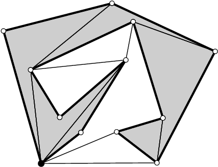 The Shortest Path Tree Pseudo-triangulation Of A Polygon - Triangle (454x391)