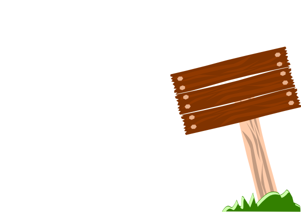 Wood Sign Post Clipart (600x424)