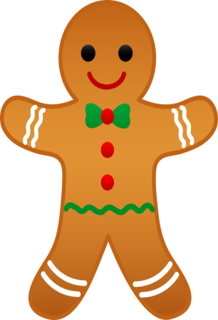 Christmas Competition Time - Christmas Gingerbread Man Clipart (306x448)