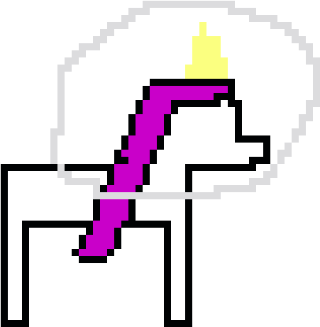 Space Unicorn Logo Kate Cooper - Black Mage Orko (600x550)