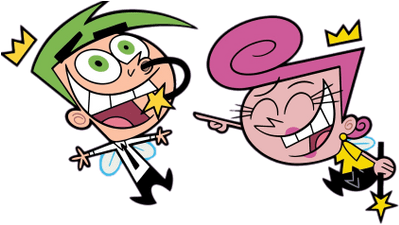 The Fairly Oddparents Wanda And Cosmo Having Fun - Fairly Odd Parents (400x400)