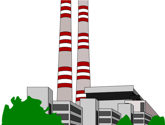 Factory Cliparts X Carwad - Power Plant Clipart (640x480)