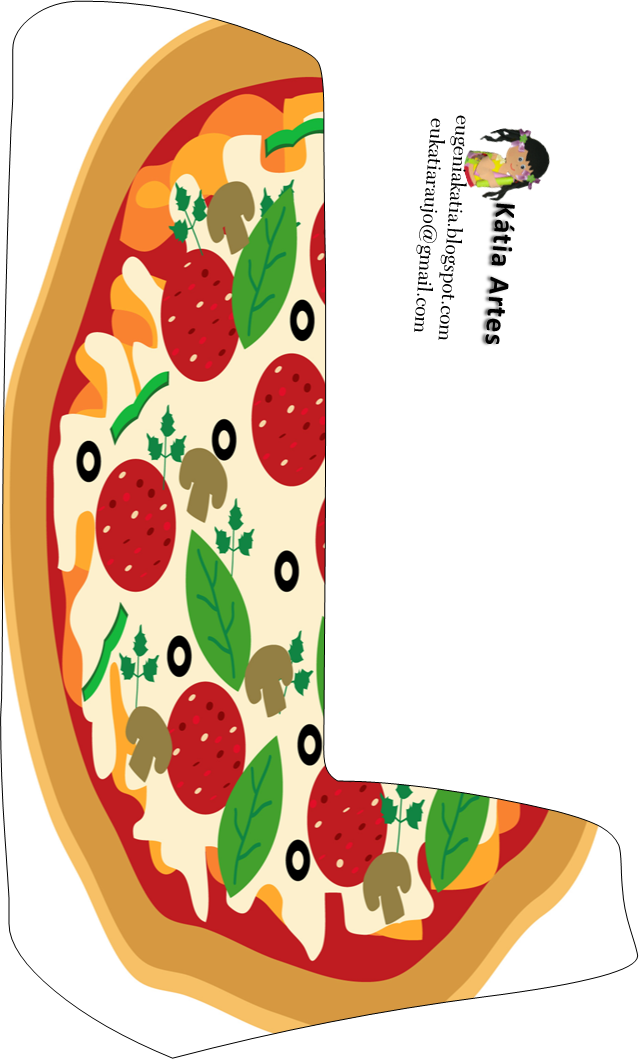 Alfabeto De Pizza - Pizza Party Alphabet Letter Png (639x1059)
