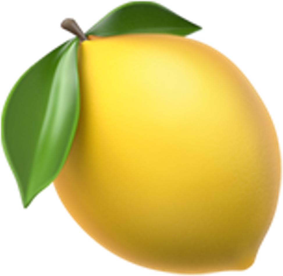 Apple Ios Yellow Sticker By - Lemon Emoji Png (1024x1024)