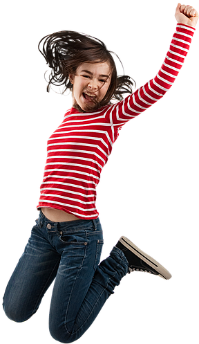 More Free Happy Girl Jumping Png Images - Flexible Hose Icon (300x496)