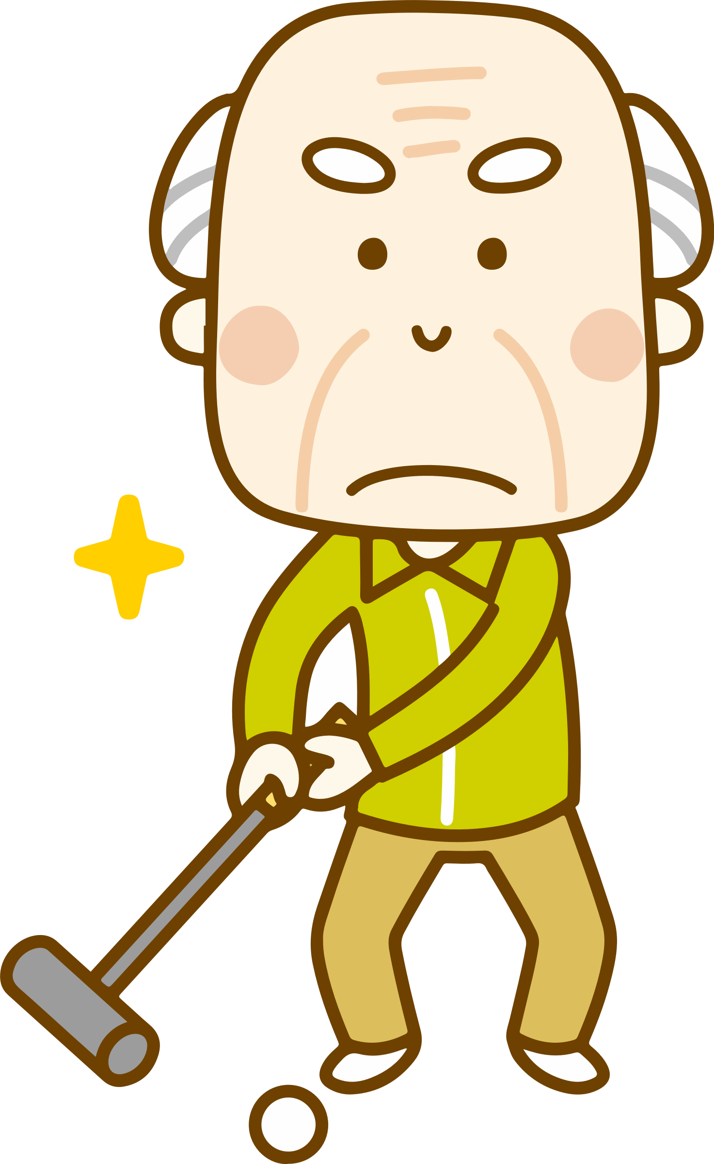 Big Image - Older Man Clipart (1473x2400)