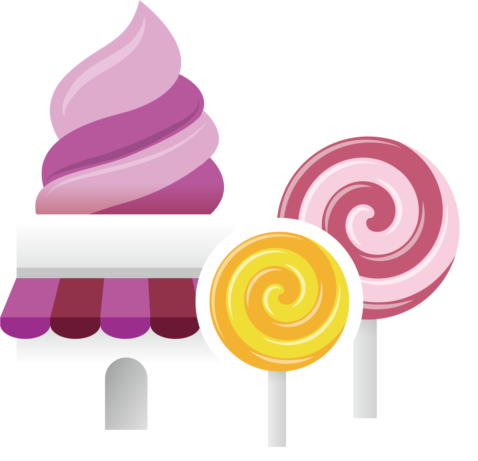 Jpg Black And White Cartoon Shop Transprent Png Free - Lollipop (2000x2000)