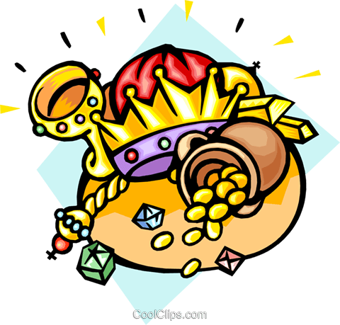 Gold And Gemstones Royalty Free Vector Clip Art Illustration - Gold And Gemstones Royalty Free Vector Clip Art Illustration (480x459)