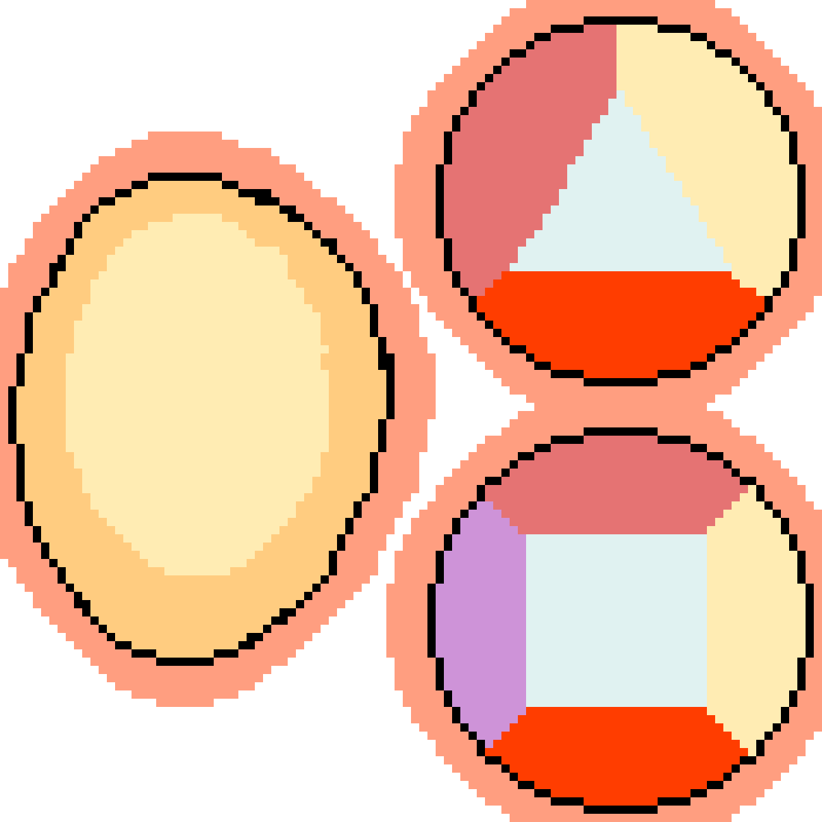Sardonyx Gemstones - Pixel Art Circle (1200x1200)