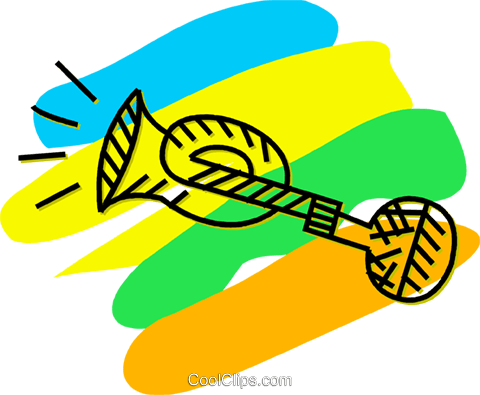 Whistles And Horns Royalty Free Vector Clip Art Illustration - Whistles And Horns Royalty Free Vector Clip Art Illustration (480x395)