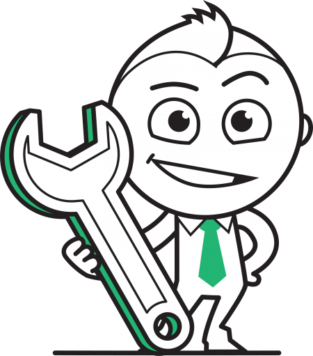 Repair Service Navicarna App - Cartoon Character Design Outline (450x511)