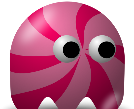Pink Eyes Clipart Girl Ghost - Candy Clip Art (640x480)