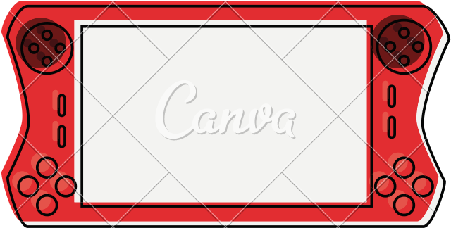 Videogame Console Portable Vector Icon Illustration - Videogame Console Portable Vector Icon Illustration (800x800)