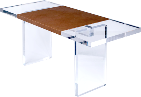 Console Plexiglas Transparent Simple Edge Floating - Coffee Table (492x340)