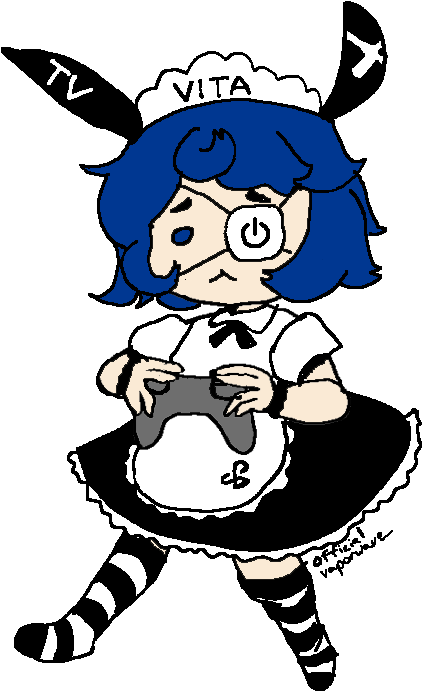 A While Back I Had Someone Draw A Console-tan Of A - Cartoon (600x720)