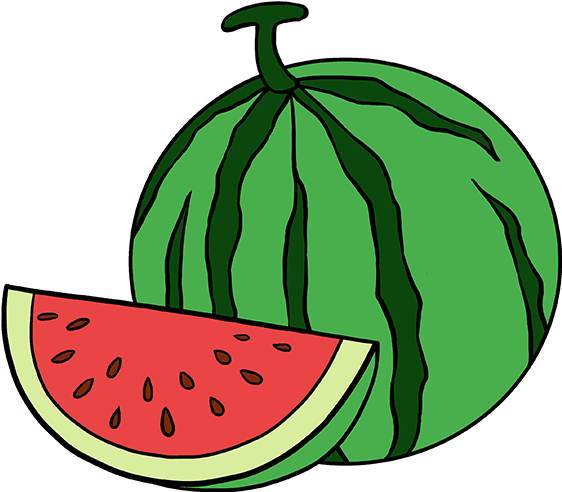 680 X 678 3 - Easy To Draw Watermelon (680x678)