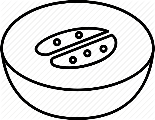 Cantaloupe Clipart Honeydew Cantaloupe Melon - Circle (512x397)