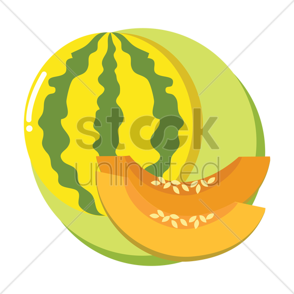 Melon Clipart Squash Calabaza Clip Art - Desenho De Frutas Melão Png (600x600)