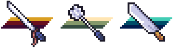 A Submission By Cniangel For Daily Art Warmup - Mace Pixel Art (600x200)