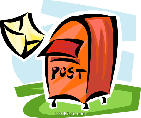 Mailbox With Letter Royalty Free Vector Clip Art Illustration - Mailbox With Letter Royalty Free Vector Clip Art Illustration (480x401)