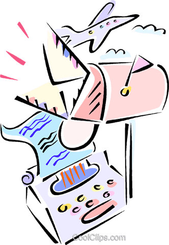 Fax Machine, Envelopes, Mailboxes Royalty Free Vector - Fax Machine, Envelopes, Mailboxes Royalty Free Vector (332x480)