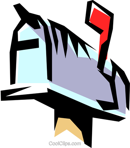 Mailboxes Royalty Free Vector Clip Art Illustration - Mailboxes Royalty Free Vector Clip Art Illustration (424x480)