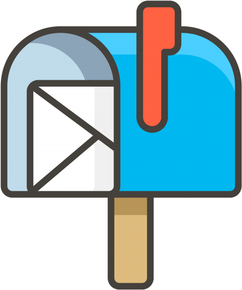 Open Mailbox With Raised Flag Emoji - Bidikmisi (866x650)