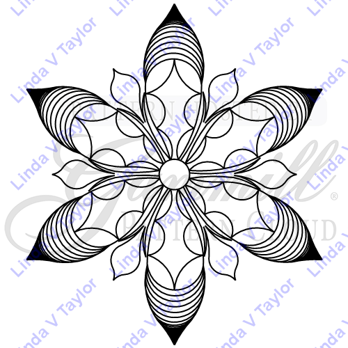 Lt 2262 Holly Indian Fleather 6 Petal - Lt 2262 Holly Indian Fleather 6 Petal (500x500)