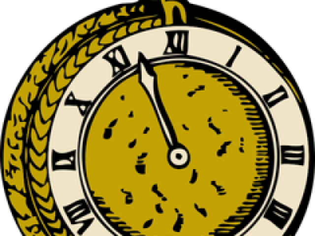 Pocket Watch Clipart Alice In Wonderland - Alice In Wonderland Clock Cartoon (640x480)
