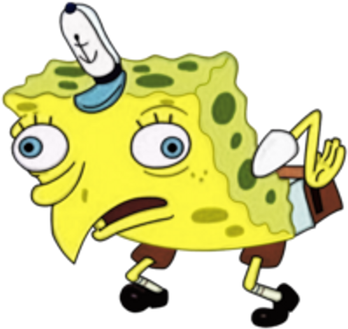 Spongebob Mocking Meme Png (500x480)