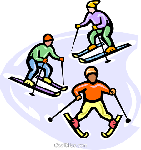 Ski Clipart Downhill Ski - Downhill Skiing Clipart (451x480)