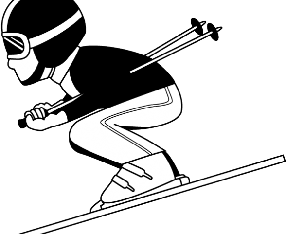 Skiing Clipart Scene - Snow Ski Clipart (640x480)