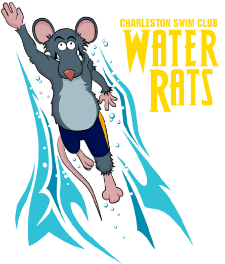Team Charleston Competes Annually In The Tricounty - Swimming Rat Clip Art (445x523)
