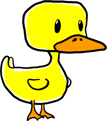 Hodhod's Cute Animal Friends Messages Sticker-7 - Duck (357x403)
