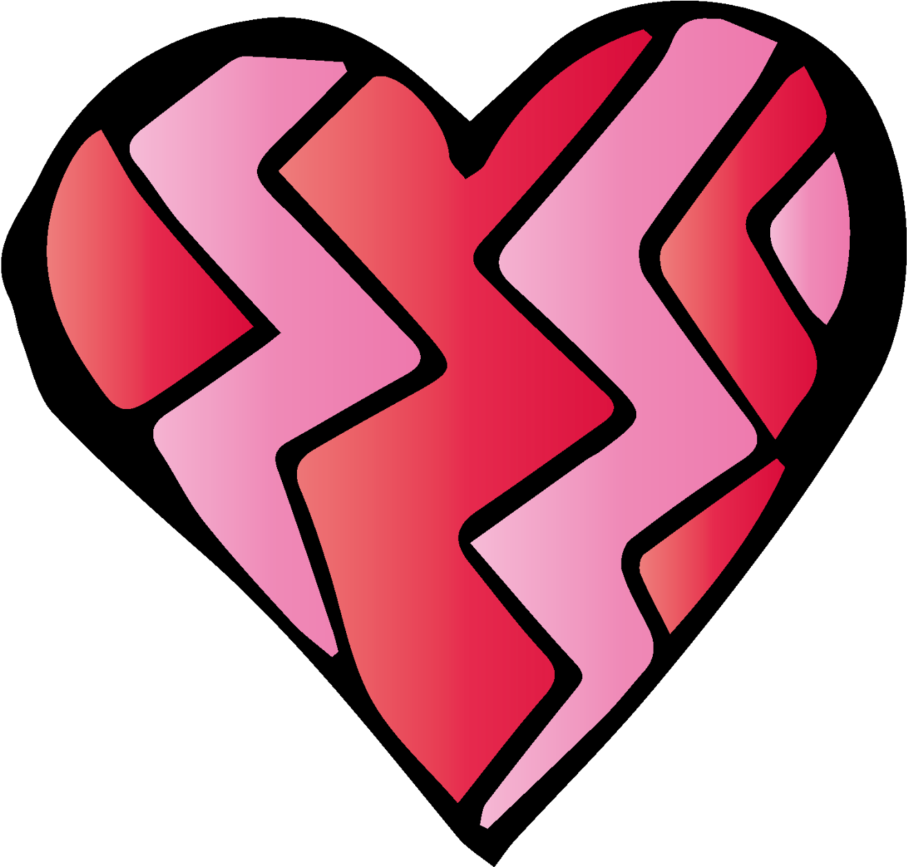 Corazones Para Colorear Y Recortar - Heart (1600x1482)