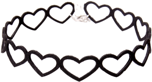 Collar Del Ahogador Del Vintage Del Corazón Negro - Buy Heart Choker Necklace Online India (558x744)