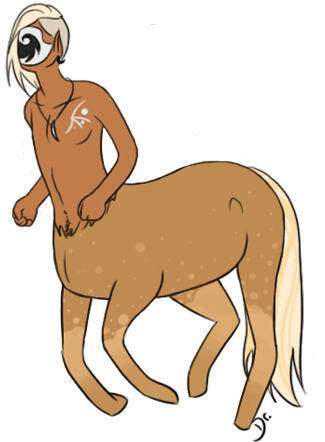 This Is A Draft Centaur - Cartoon (375x469)