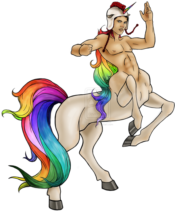 Not So Serious Centaur Art - Cartoon (788x1014)