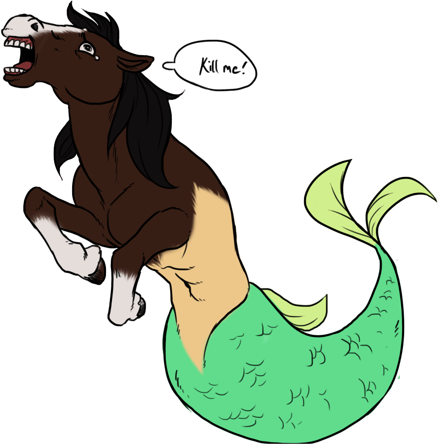“ Half Mermaid/ Half Centaur ” I Think I Might Have - Cartoon (1280x905)