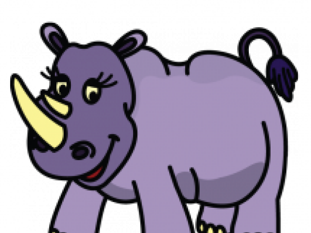 Drawn Rhino Easy - Cartoon (640x480)